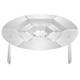 Fire Pit Heat Deflector for Solo Stove Yukon 27 in Bonfire Stainless Steel