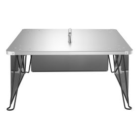 Fire Pit Heat Deflector 25x25x14 in Outdoor Burner Cover Stainless Steel