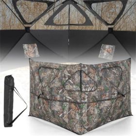 2-Panel See-Through Hunting Blind - Pop-Up Design with 3 Shoot Through Ports (Option: Default Title)