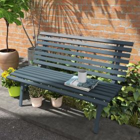 Outdoor Bench Patio Bench (Option: Blue-1290x130x720 mm)