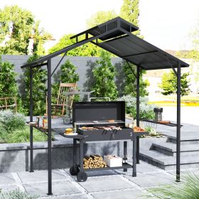 8' x 5' Grill Gazebo (Option: Black-1620x680x130 mm)