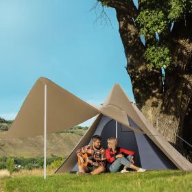 x15.x8.5' Teepee Tent (Option: Coffee-610x280x210 mm)