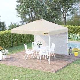 10' x 10' Pop-Up Canopy Tent with 1 Removable Sidewall (Option: Beige-1330x225x250 mm)