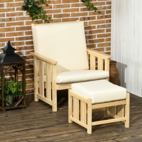 Patio Furniture Set (Option: Natural Wood-1595x275x140 mm)