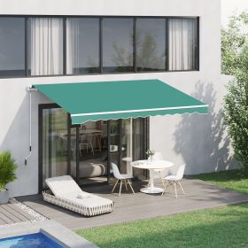 10' x 8' Retractable Awning (Option: Green-1685x220x180 mm)