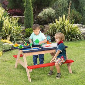 Sand & Water Table with Sandbox (Option: Multi Color-1010x450x170 mm)