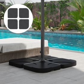 4 Pieces Cantilever Patio Umbrella Base Stand (Option: Black-520x310x520 mm)