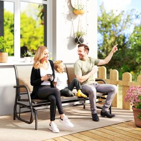 3-Person Outdoor Patio Glider Bench (Option: Light Mixed Brown-1440x550x180 mm)