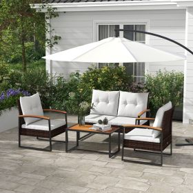 Patio Furniture Set (Option: White-1150x640x330 mm)