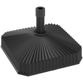 Square Patio Umbrella Base Holder, Heavy Duty Outdoor Umbrella Stand Base, Filled Up to 42lbs with Stand or 33lbs with Water for Garden, Poolsid (Option: Black-475x165x500 mm)