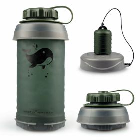 26Oz Collapsible Filter Bottle Water Filtering 2-Stage BPA Free Foldable Hiking (Option: A)