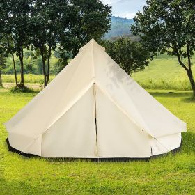 16.5’ x 16.5' x 10' 10-Person Waterproof Camping Tent Yurt with Unique Style (Option: Beige-1120x270x270 mm)