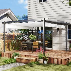 13' x 13' Retractable Pergola Canopy (Option: White-1990x390x230 mm)
