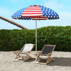 5.7' Beach Umbrella for Travel with Tilt (Option: Multi Color-1165x90x90 mm)