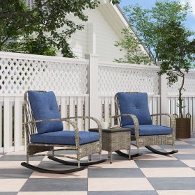 3 Piece Patio Furniture Set (Option: Gray-870x670x530 mm)